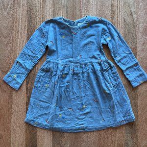 Bonheur du Jour Paris: Girls Long Sleeve Dress, size 6Y (116)